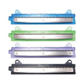 6-sheet Trident Binder Punch, Three-hole, 1/4 Holes, Assorted Colors