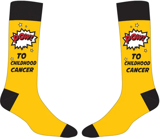 American Cancer Society POW To Cancer Children's Crew Socks