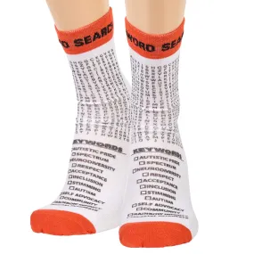 Autism Word Search Crew Socks