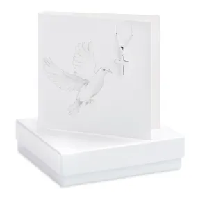 Boxed Dove and Cross Necklace Card