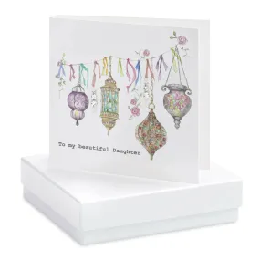 Boxed Earring Card Moroccan Beautiful Daughter