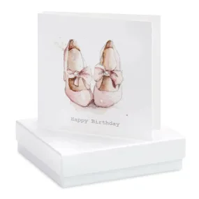 Boxed Happy Birthday Party Shoes Earring Card