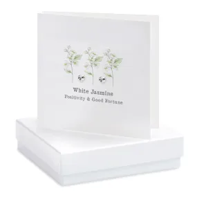 Boxed  Jasmine Sterling Silver Earring Card