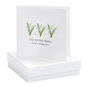 Boxed Lily of the Valley Earring Card