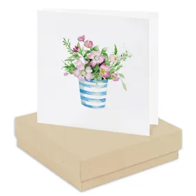 Boxed Pot of Flowers Earring Card