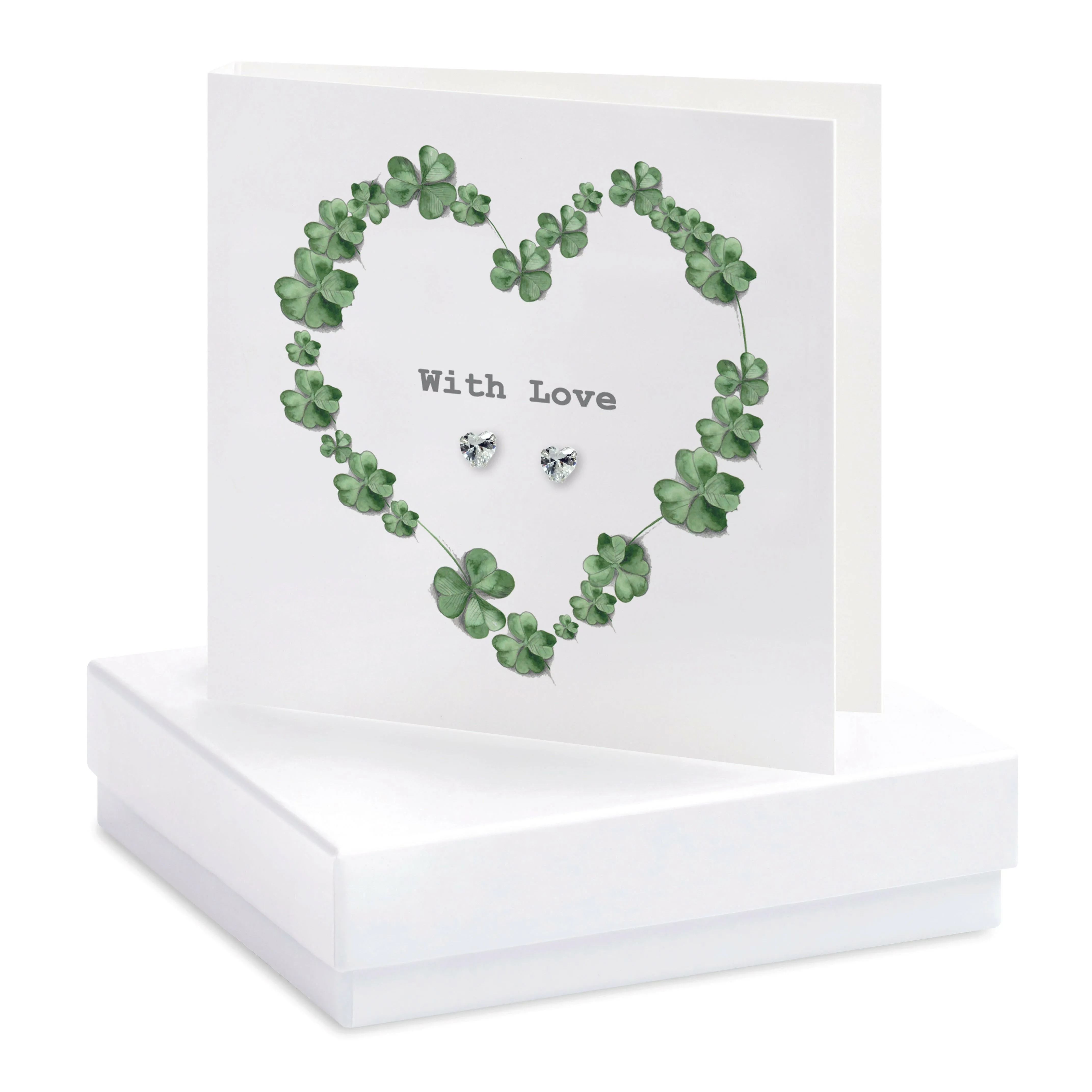 Boxed Shamrock Earring Card