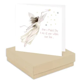 Boxed Silver Earring Card Magical Fairy