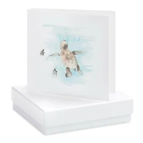 Boxed Turtle Earring Card