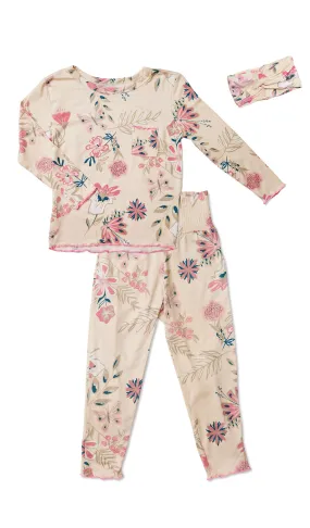 Charlie Kids 3 Piece Pant PJ - Wild Flower