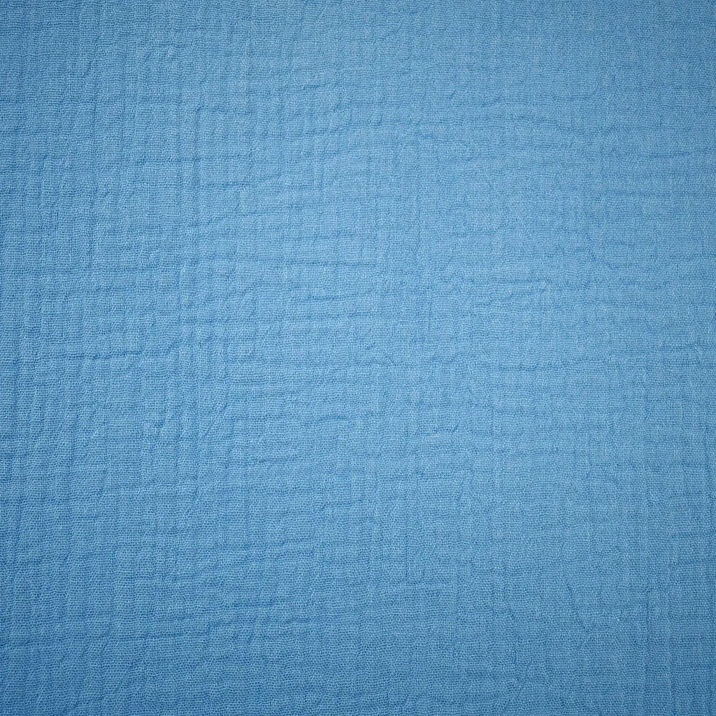 Cotton Double Gauze Solid Blue