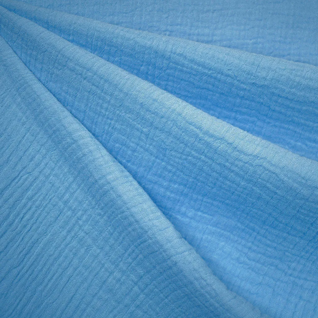 Cotton Double Gauze Solid Blue