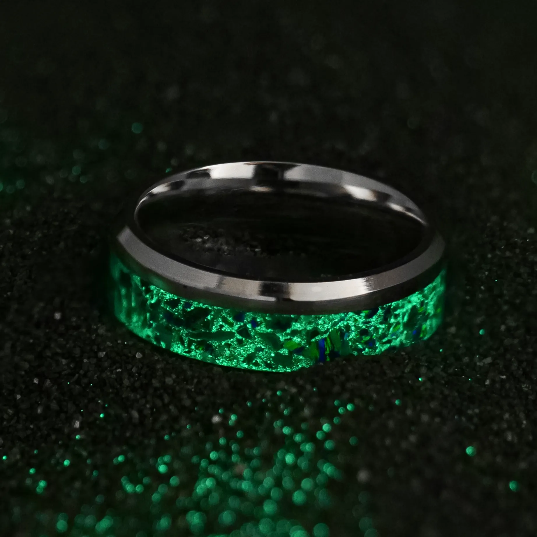 Evergreen Cobalt Chrome Glowstone Ring