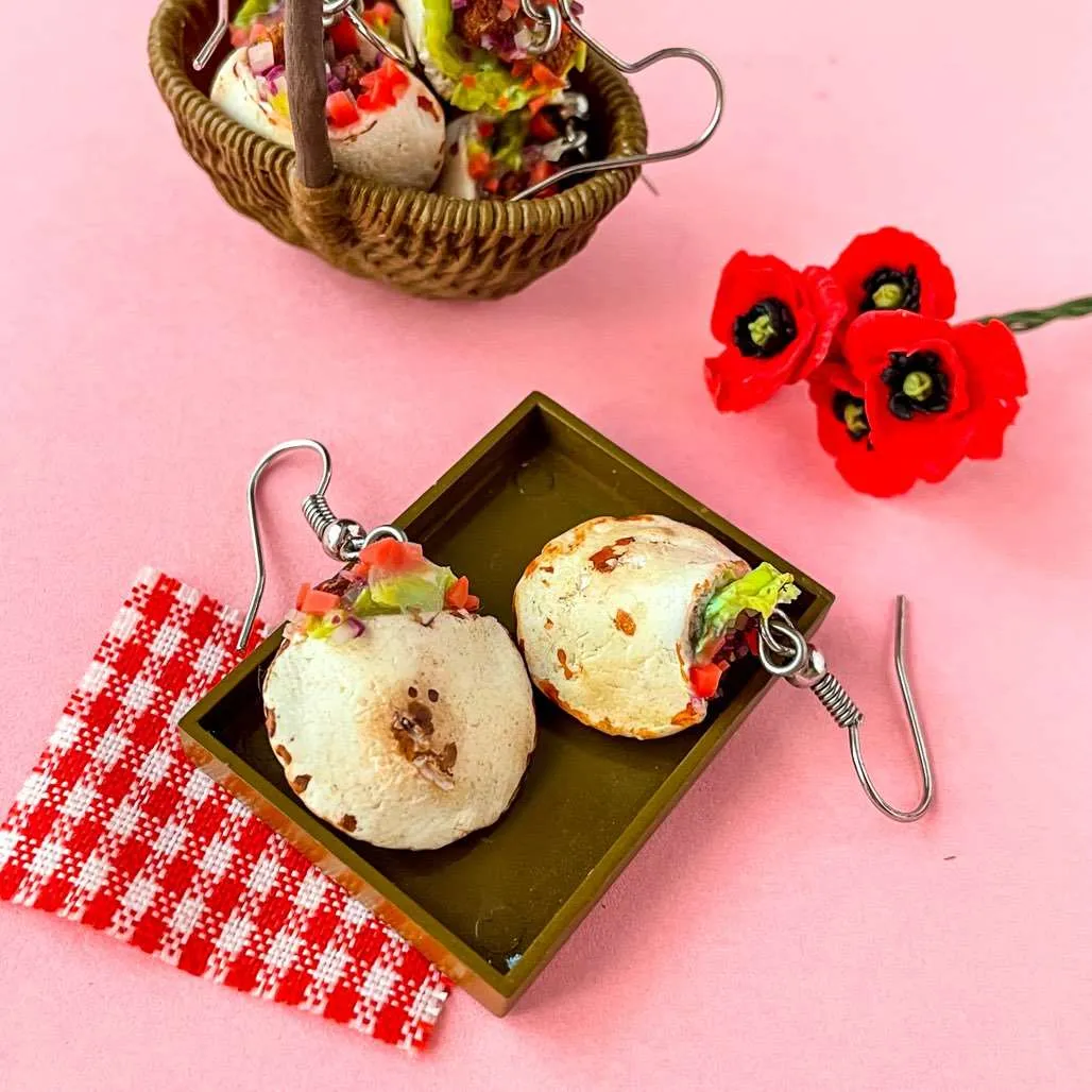 Falafel Pocket Miniature Food Earrings