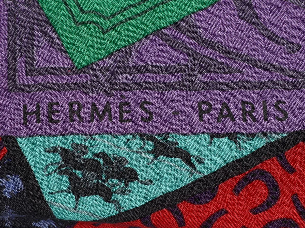 Hermès A Cheval Sur Mon Carré Shawl 140cm