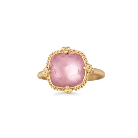 Morganite Cushion Ring