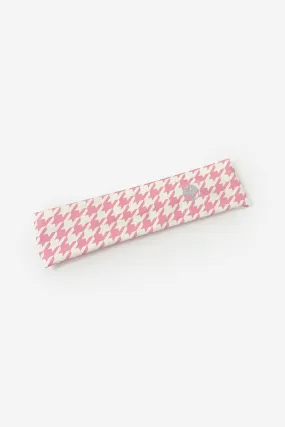 Pink Houndstooth Headband