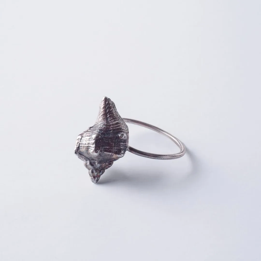 Seashell extravaganza - ring - silver 925 - rainbow patina