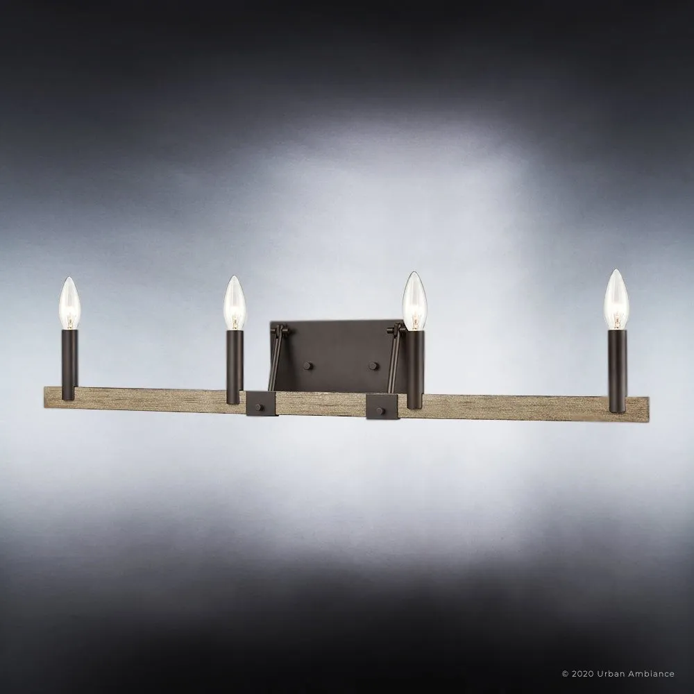 UEX2120 New Traditional Bath Light 5''H x 32''W, Oil Rubbed Bronze Finish, Artesia Collection