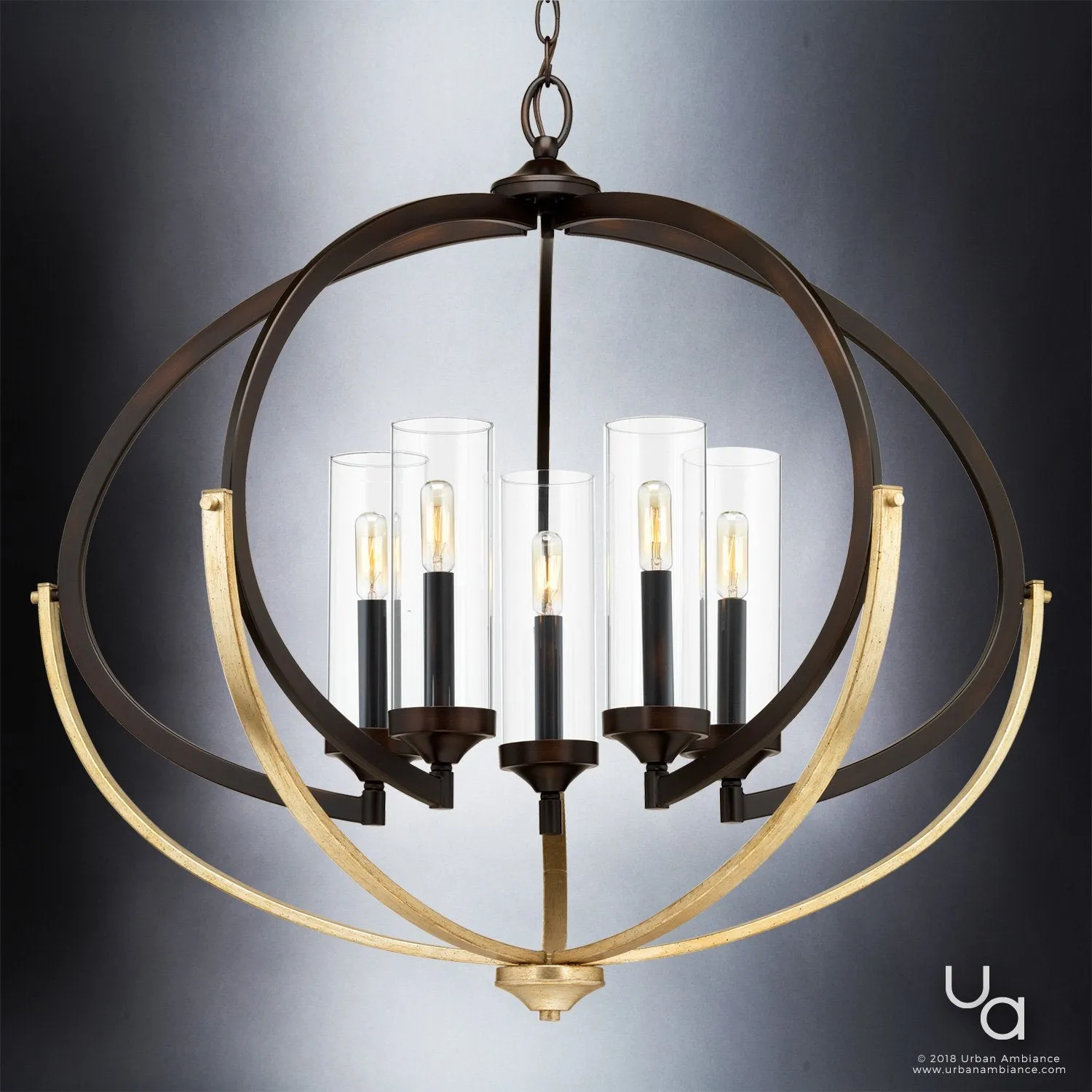 UHP2351 Mediterranean Chandelier, 27-7/8"H x 33-3/4"W, Olde Bronze Finish, Baton Rouge Collection